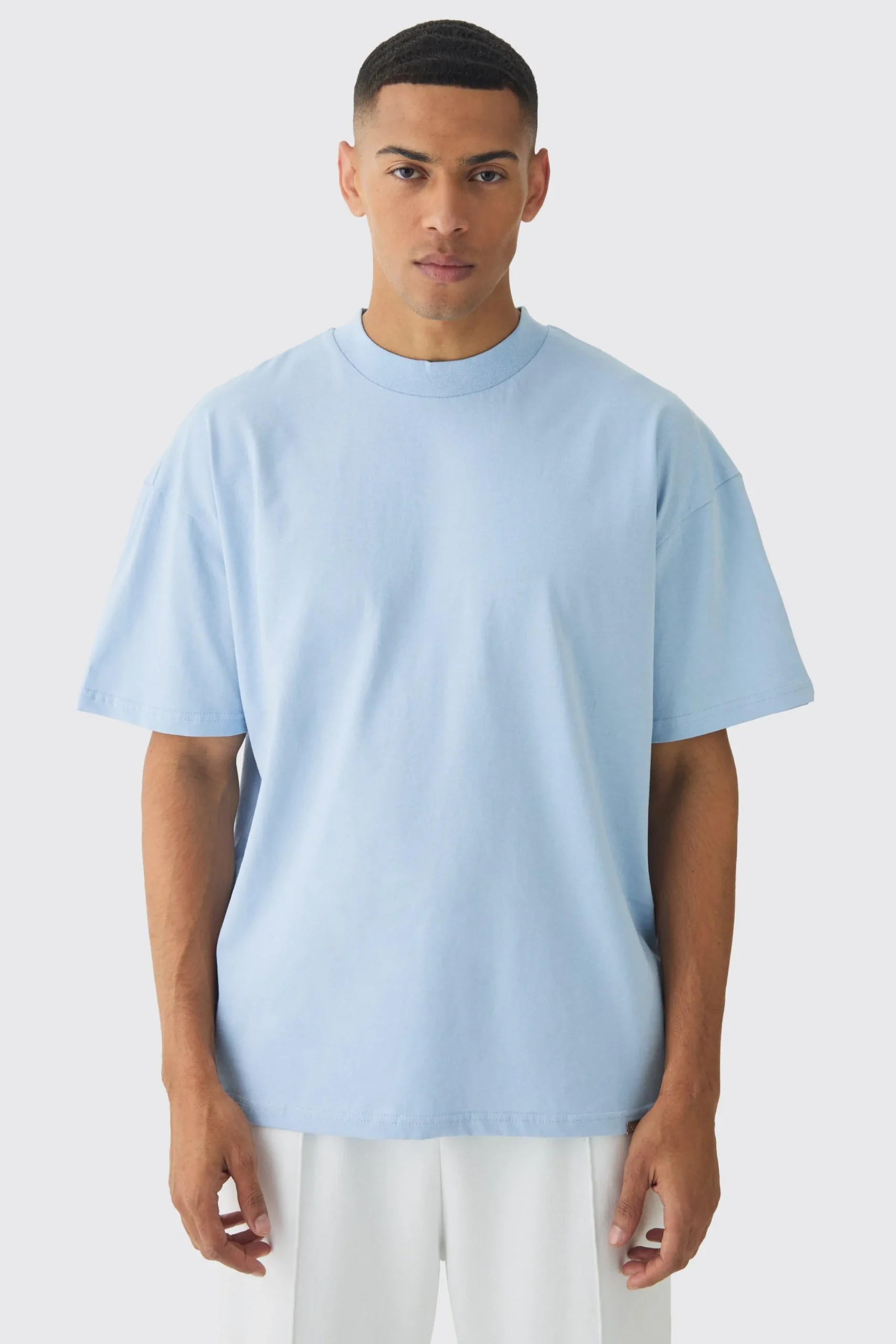 Oversized Extended Neck Heavyweight T-shirt | UK^boohooMAN