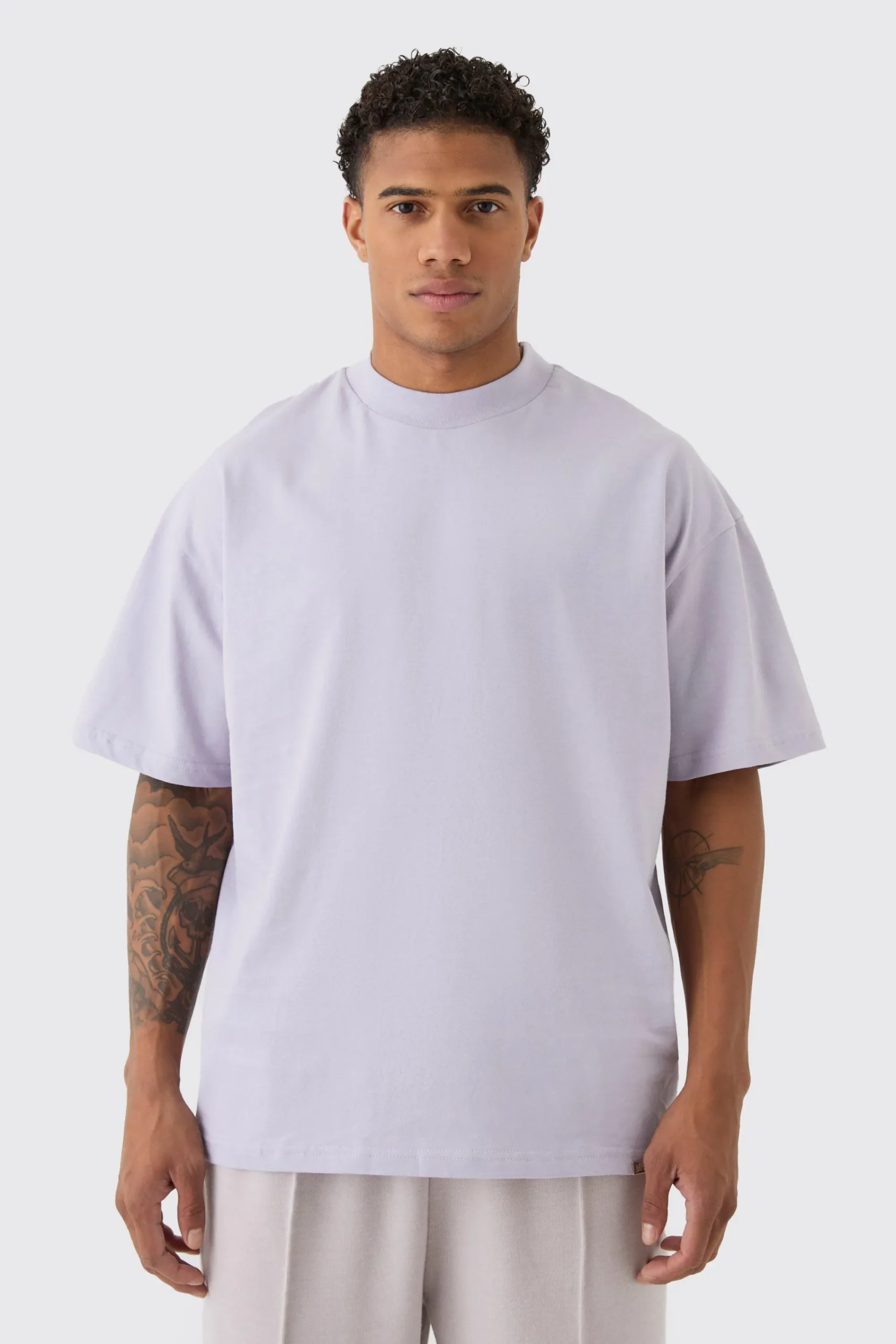 Oversized Extended Neck Heavyweight T-shirt | UK^boohooMAN Best