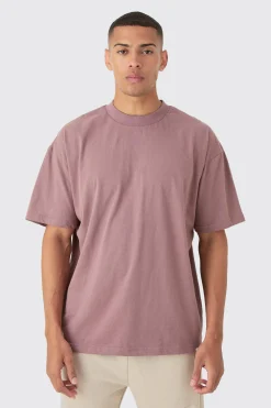 Oversized Extended Neck Heavyweight T-shirt | UK^boohooMAN Clearance