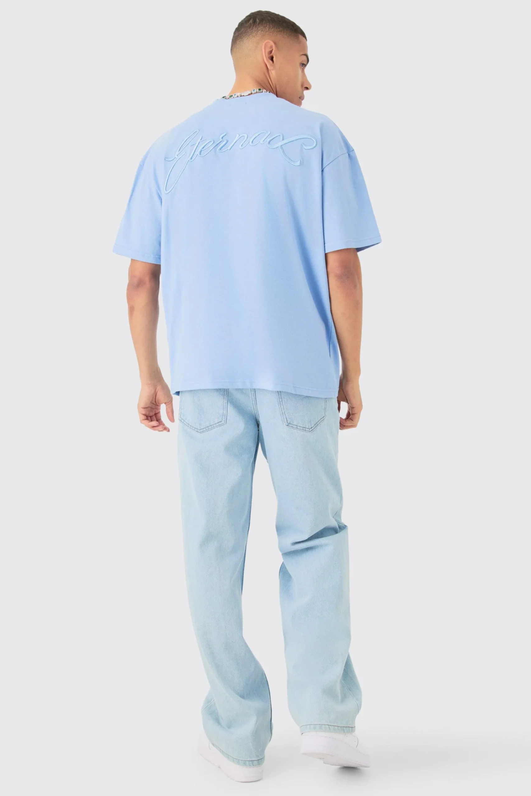 Oversized Extended Neck Heavyweight T-shirt | UK^boohooMAN Sale