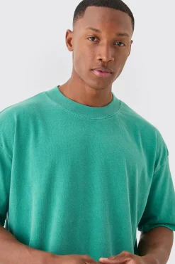 Oversized Extended Neck Homme Wash T-shirt | UK^boohooMAN Outlet