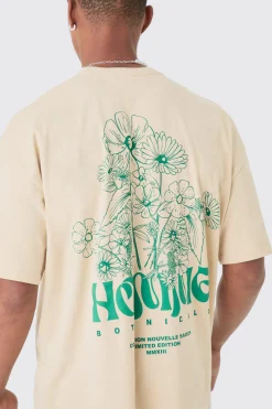 Oversized Extended Neck Homme Back Print T-shirt | UK^boohooMAN Online