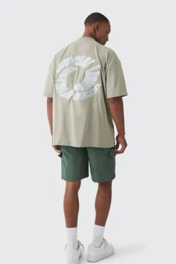 Oversized Extended Neck Heavyweight Back Embroidered T-shirt | UK^boohooMAN Hot