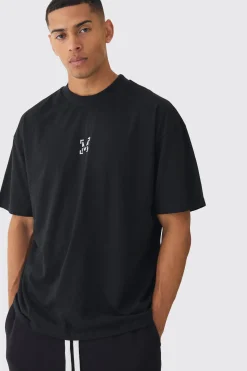 Oversized Extended Neck Heavyweight M Branded T-shirt | UK^boohooMAN Best