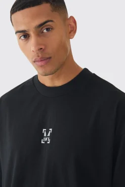 Oversized Extended Neck Heavyweight M Branded T-shirt | UK^boohooMAN Best