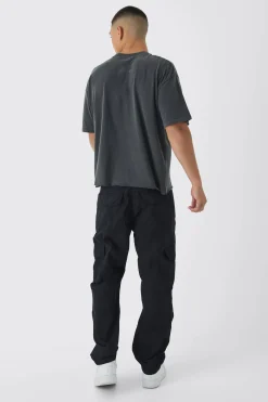 Oversized Extended Neck Homme Back Print T-Shirt | UK^boohooMAN Online