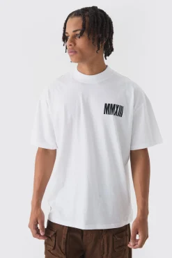 Oversized Extended Neck Large Scale MAN OFCL Teddy Print T-Shirt | UK^boohooMAN