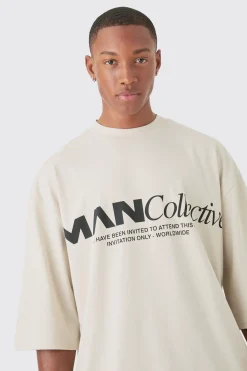 Oversized Extended Neck Man Collective T-shirt | UK^boohooMAN Sale