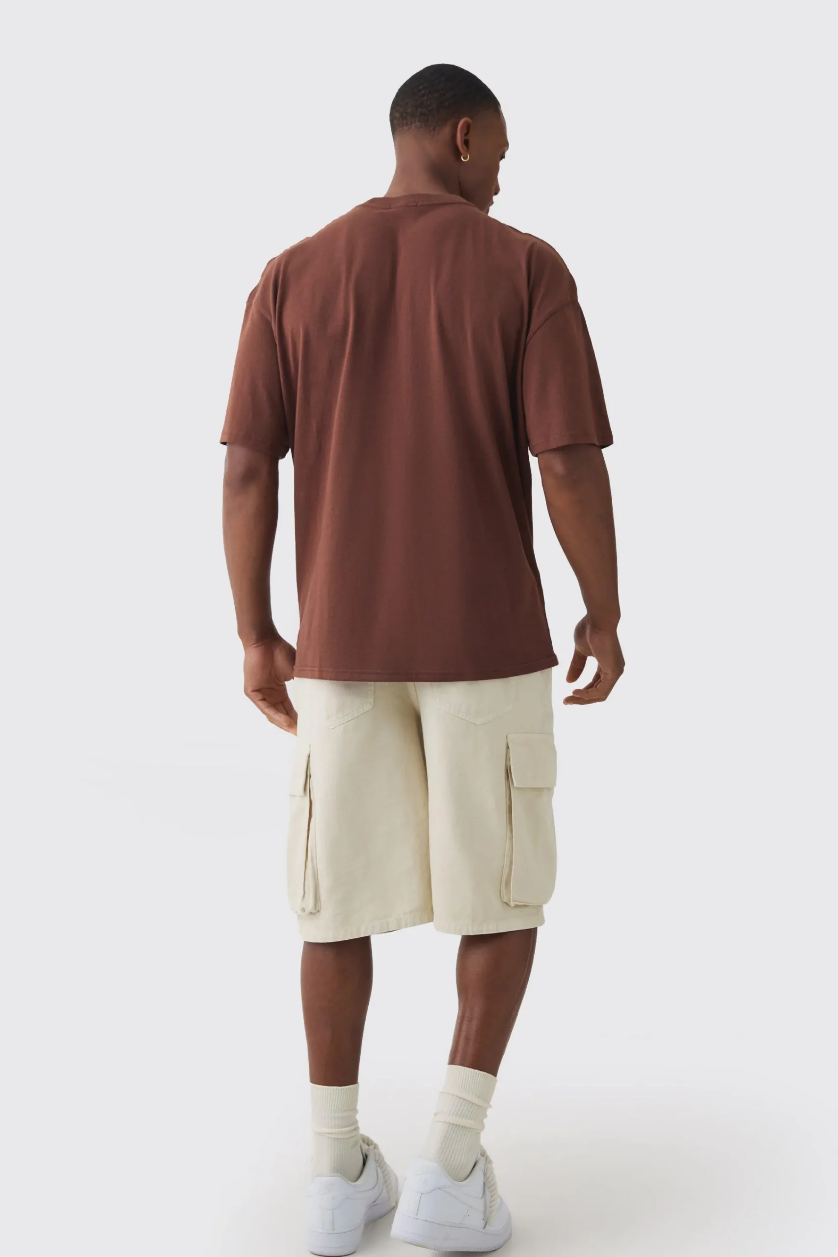 Oversized Extended Neck Malibu Print Wash T-shirt | UK^boohooMAN Online