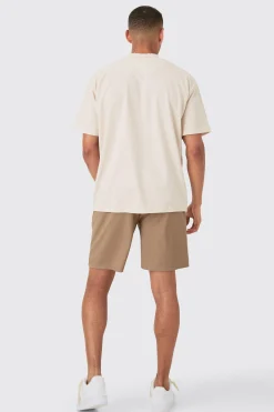 Oversized Extended Neck Ottoman Rib T-shirt | UK^boohooMAN Clearance