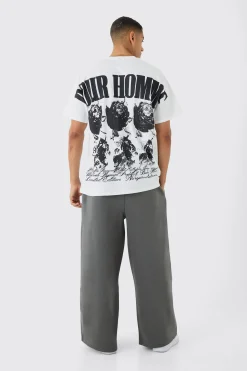 Oversized Extended Neck Over The Seam Rose T-shirt | UK^boohooMAN Discount