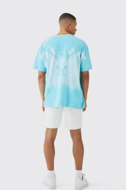 Oversized Extended Neck Over The Seams Butterfly T-shirt | UK^boohooMAN Clearance
