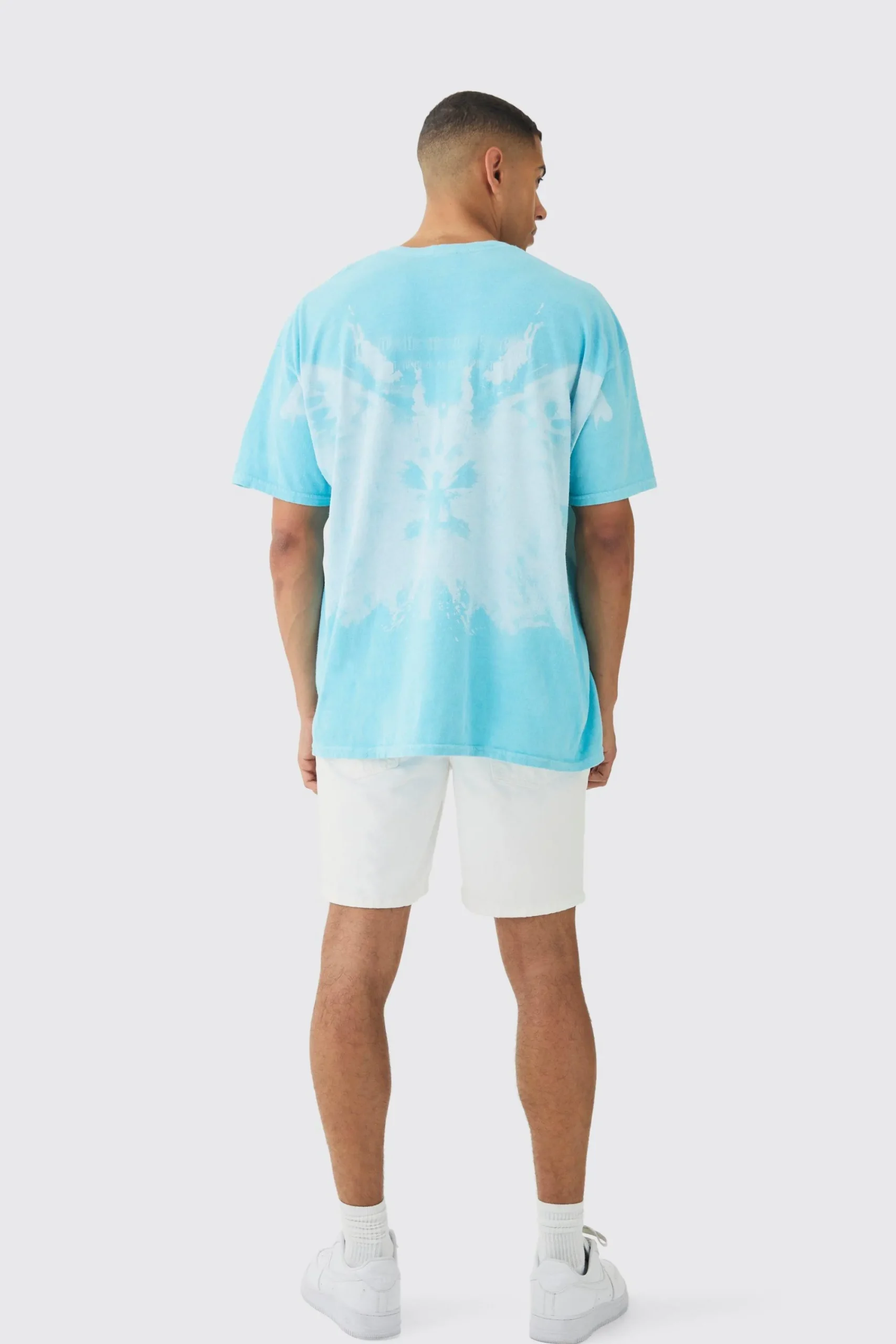 Oversized Extended Neck Over The Seams Butterfly T-shirt | UK^boohooMAN Clearance