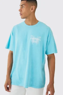 Oversized Extended Neck Over The Seams Butterfly T-shirt | UK^boohooMAN Clearance