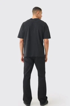 Oversized Extended Neck Rib Cage Puff Print T-shirt | UK^boohooMAN Best