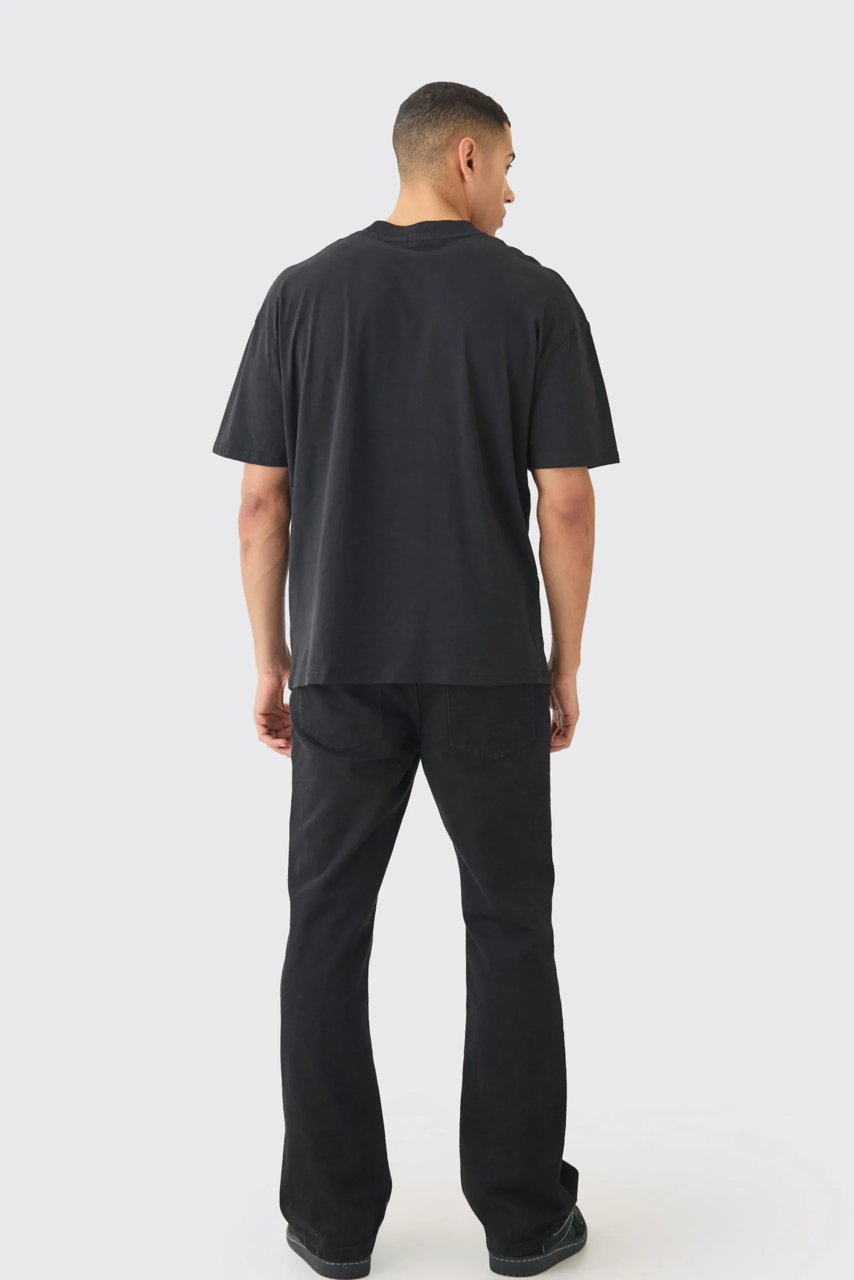 Oversized Extended Neck Rib Cage Puff Print T-shirt | UK^boohooMAN Best