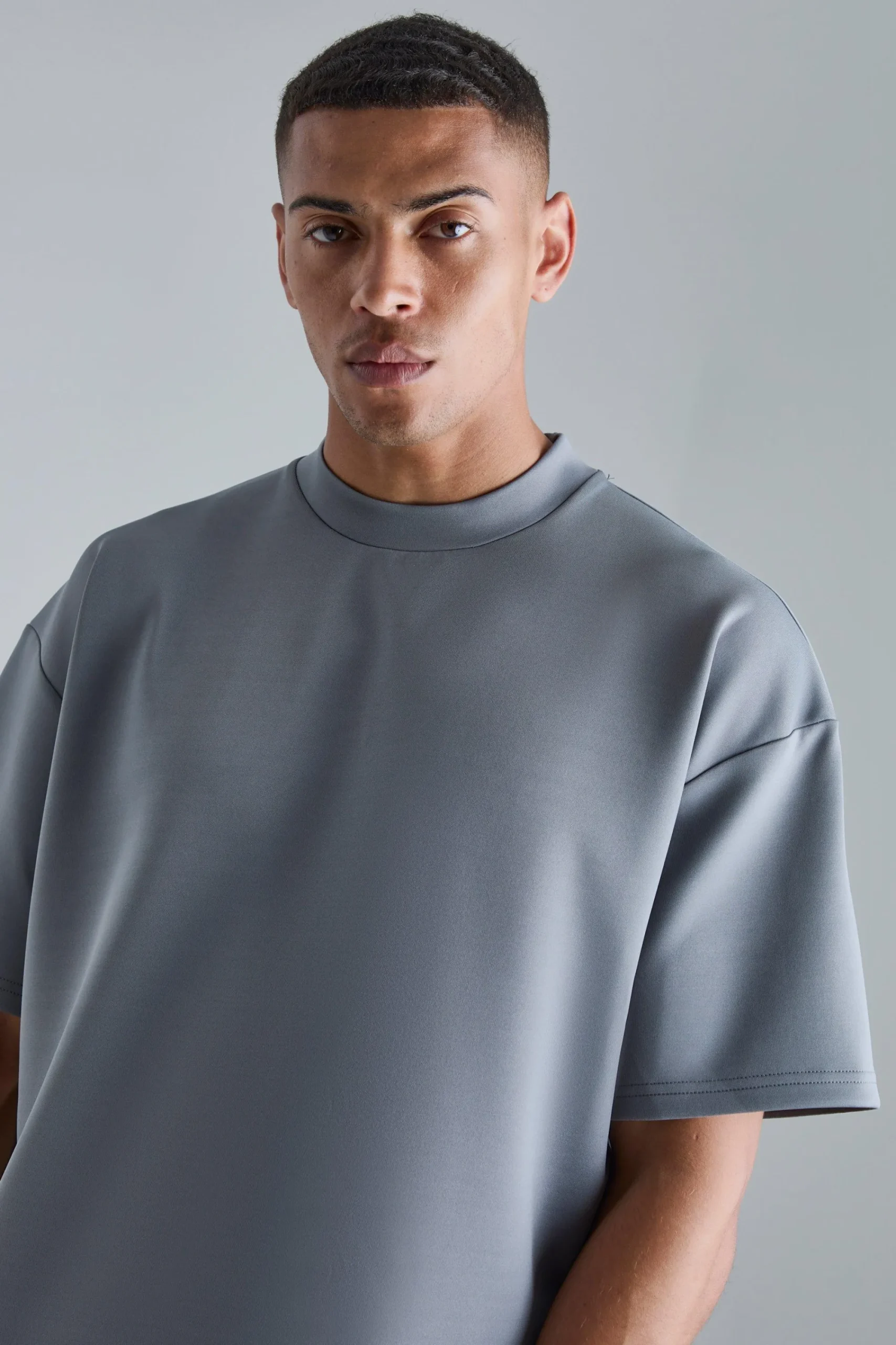 Oversized Extended Neck Scuba T-shirt | UK^boohooMAN Best