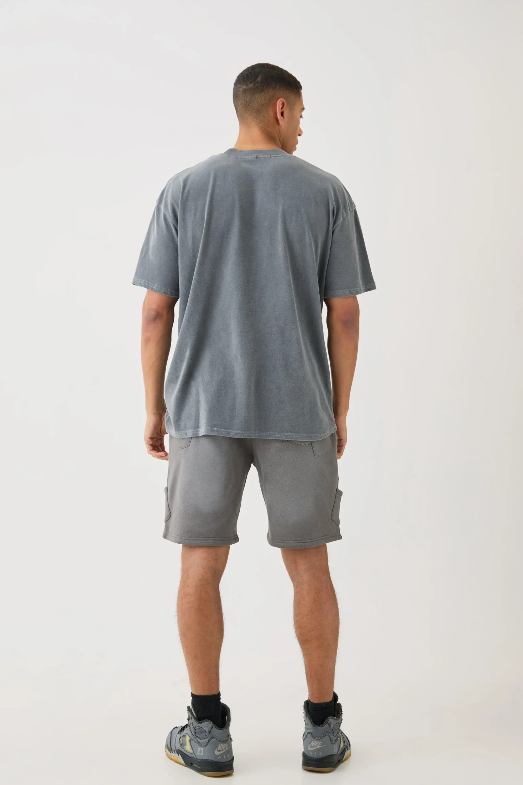 Oversized Extended Neck Space Puff Print T-shirt | UK^boohooMAN Discount