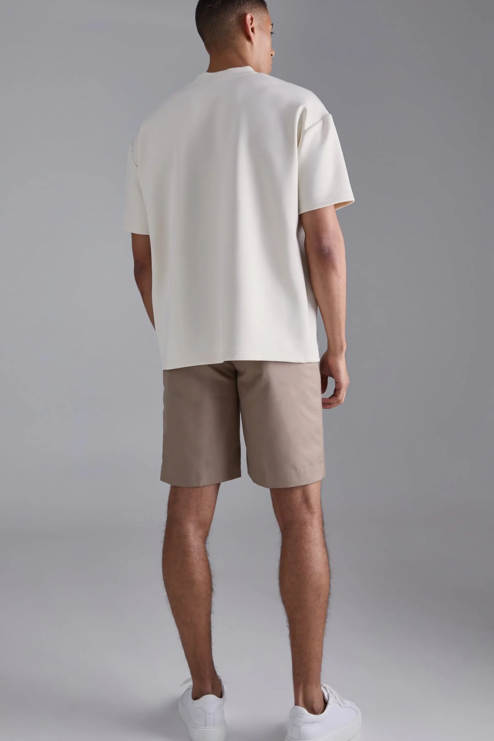 Oversized Extended Neck Scuba T-shirt | UK^boohooMAN Sale