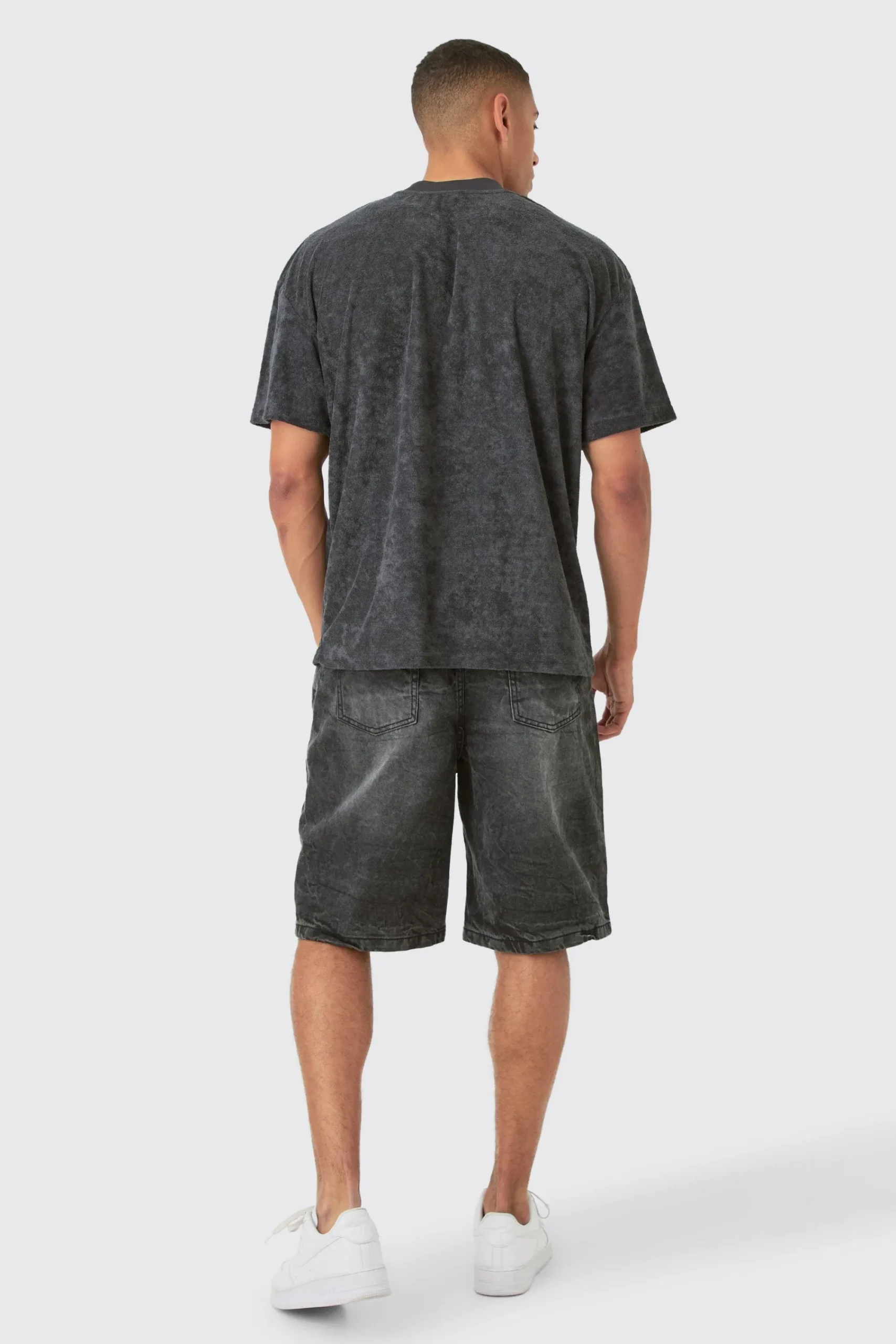 Oversized Extended Neck Towelling Homme T-shirt | UK^boohooMAN Best