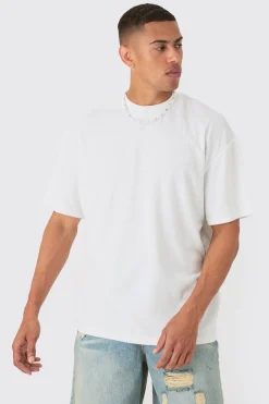 Oversized Extended Neck Towelling T-shirt | UK^boohooMAN Hot