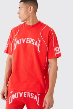 boohooMAN Oversized Extended Neck Universal Graphic T-shirt And Jogger | UK| Sets & Co-Ords