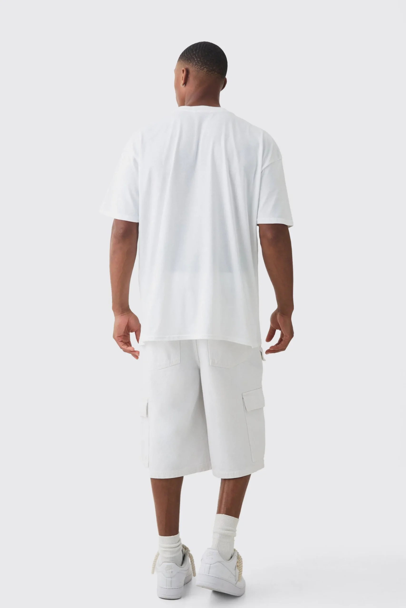 Oversized Extended Neck Worldwide Distressed T-shirt | UK^boohooMAN Discount