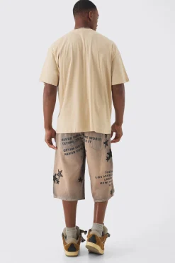 Oversized Extended Neck Washed Limited Edition T-shirt | UK^boohooMAN Discount