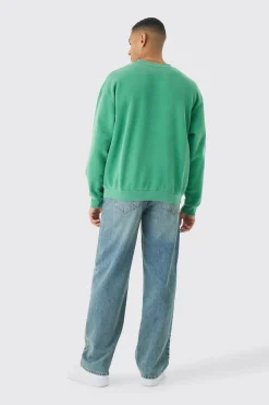 boohooMAN Oversized Extended Neck Washed Sweatshirt | UK| Hoodies & Sweatshirts
