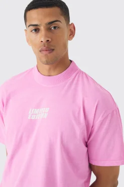 Oversized Extended Neck Washed Limited Edition T-Shirt | UK^boohooMAN Outlet