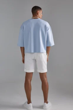 Oversized Extra Boxy Half Sleeve Scuba T-shirt | UK^boohooMAN Discount