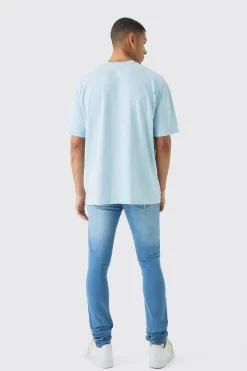 Oversized Faded Large Graphic T-shirt | UK^boohooMAN Sale