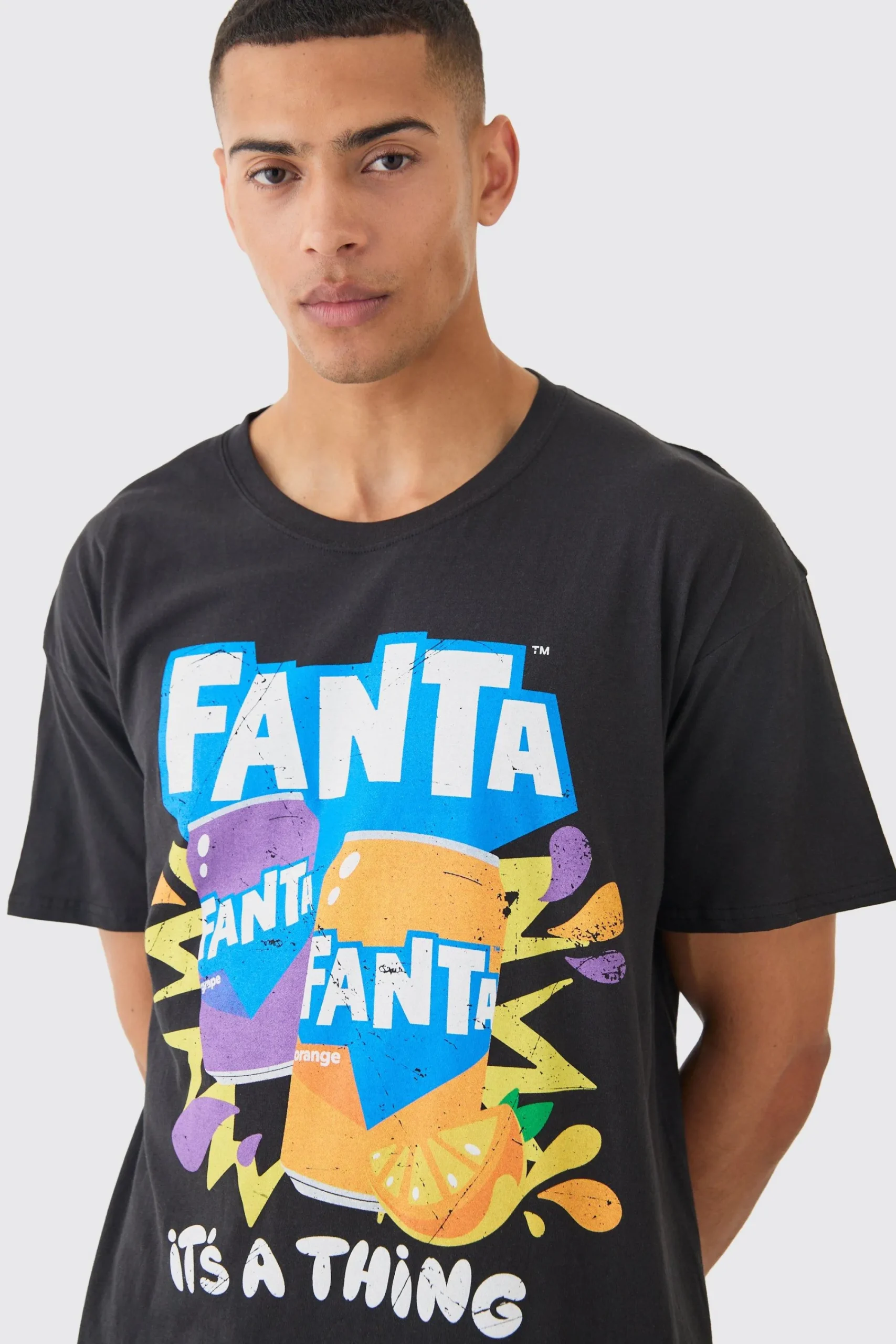 Oversized Fanta License T-shirt | UK^boohooMAN Clearance