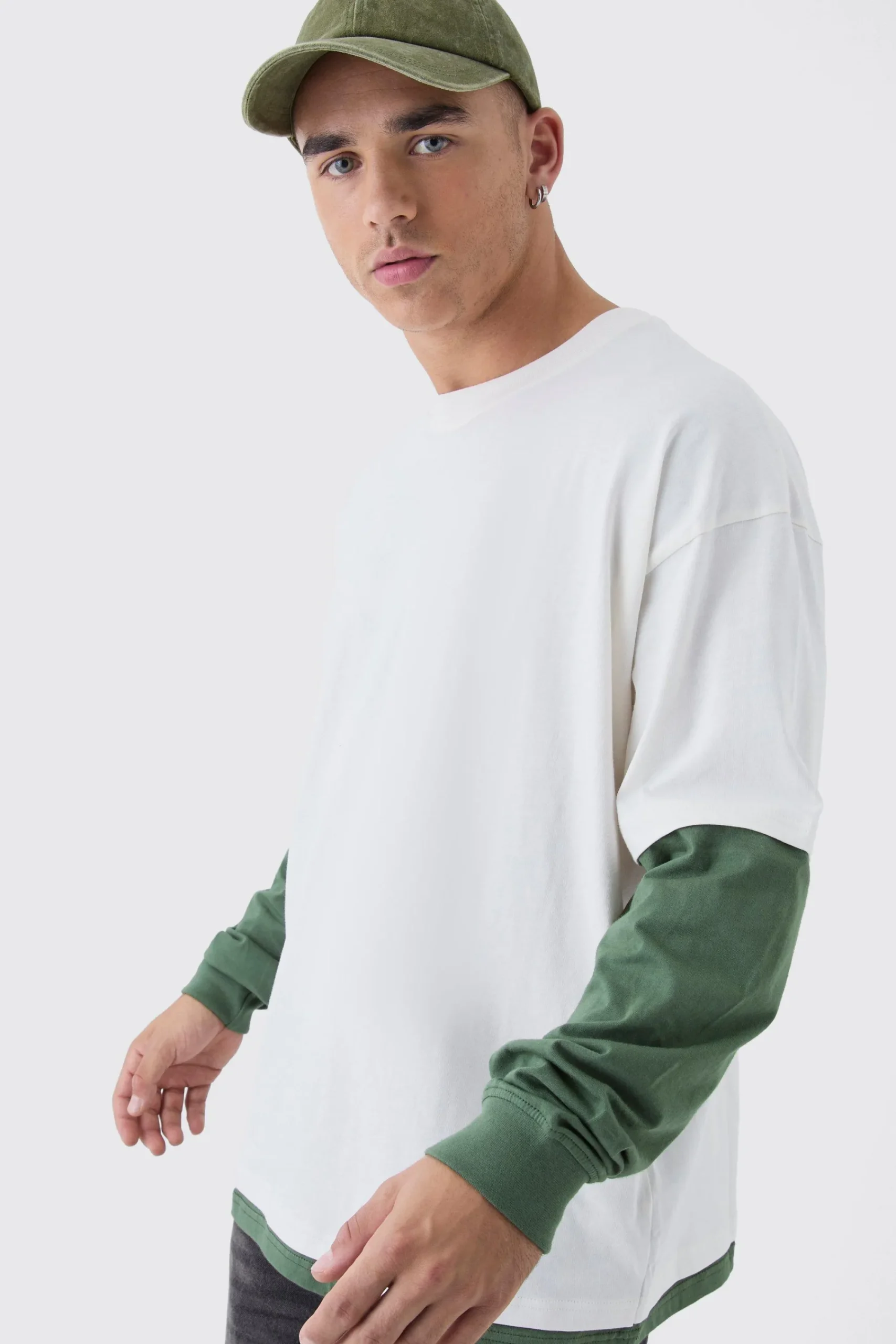 Oversized Faux Layer T-Shirt | UK^boohooMAN