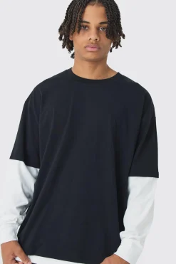 Oversized Faux Layer T-Shirt | UK^boohooMAN Discount