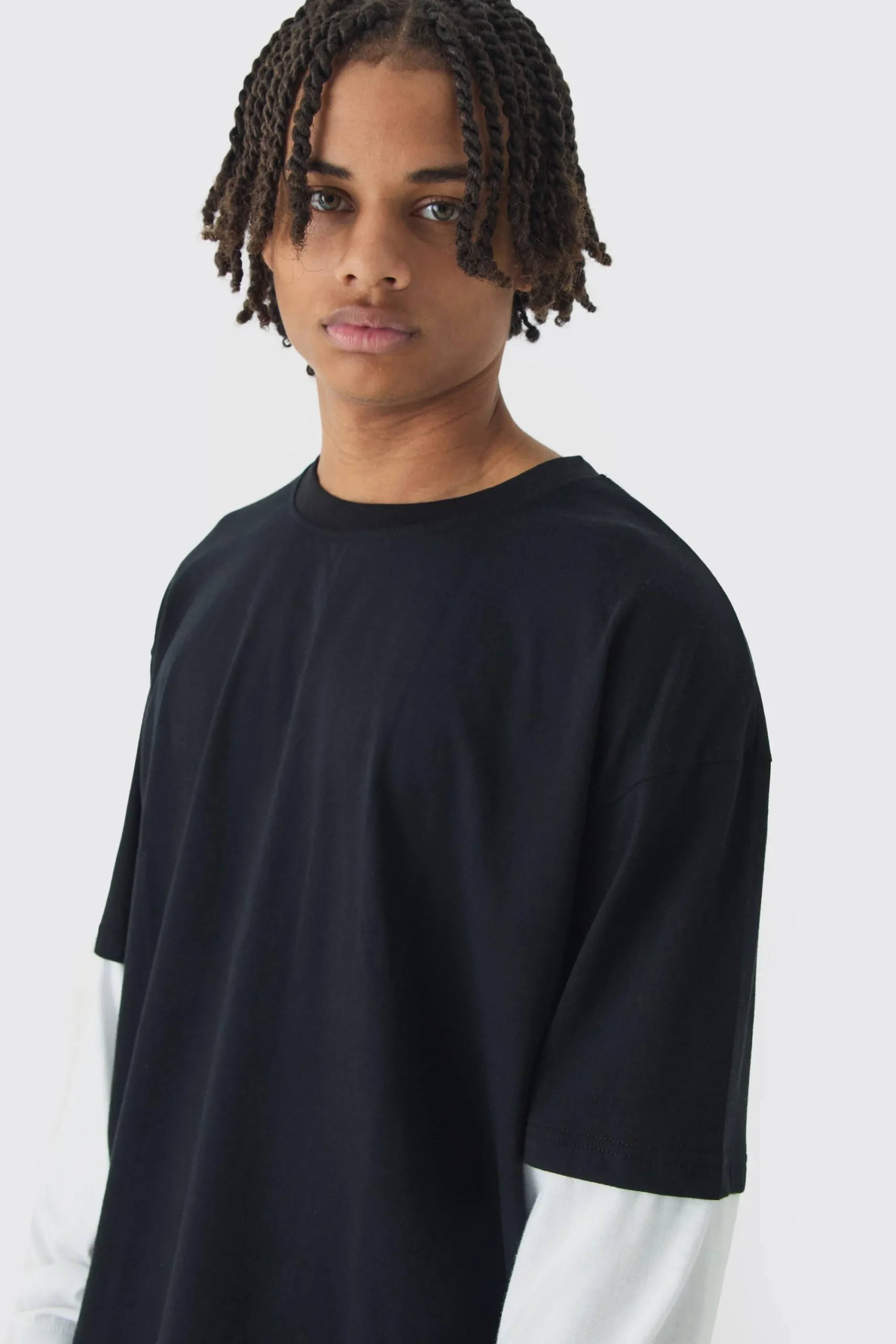 Oversized Faux Layer T-Shirt | UK^boohooMAN Discount