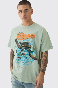 Oversized Finding Nemo Wash License Print T-shirt | UK^boohooMAN Clearance