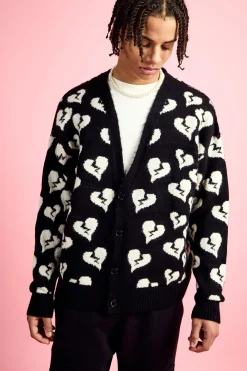 boohooMAN Oversized Fit Cardigan With All Over Print | UK| Knitwear
