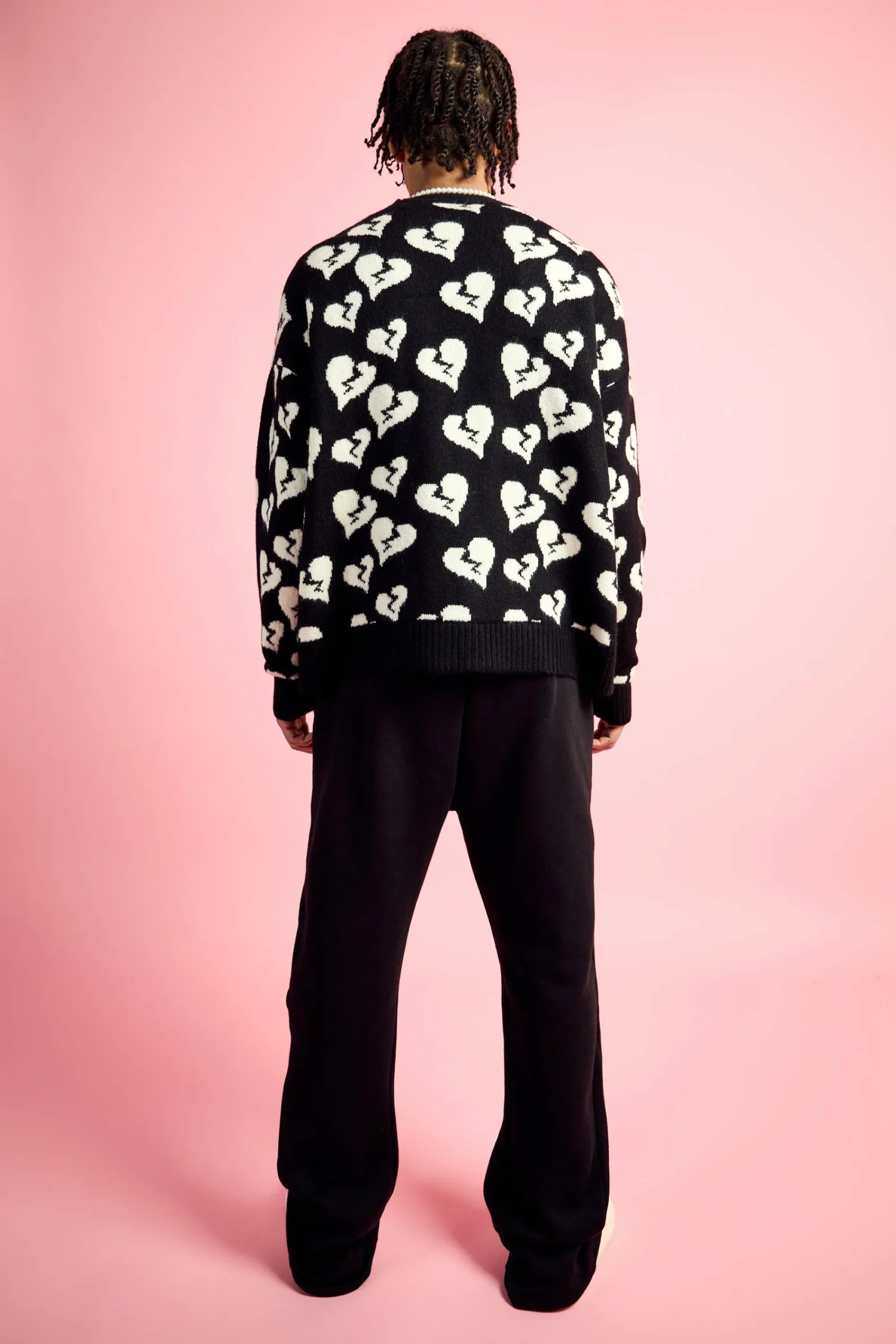 boohooMAN Oversized Fit Cardigan With All Over Print | UK| Knitwear