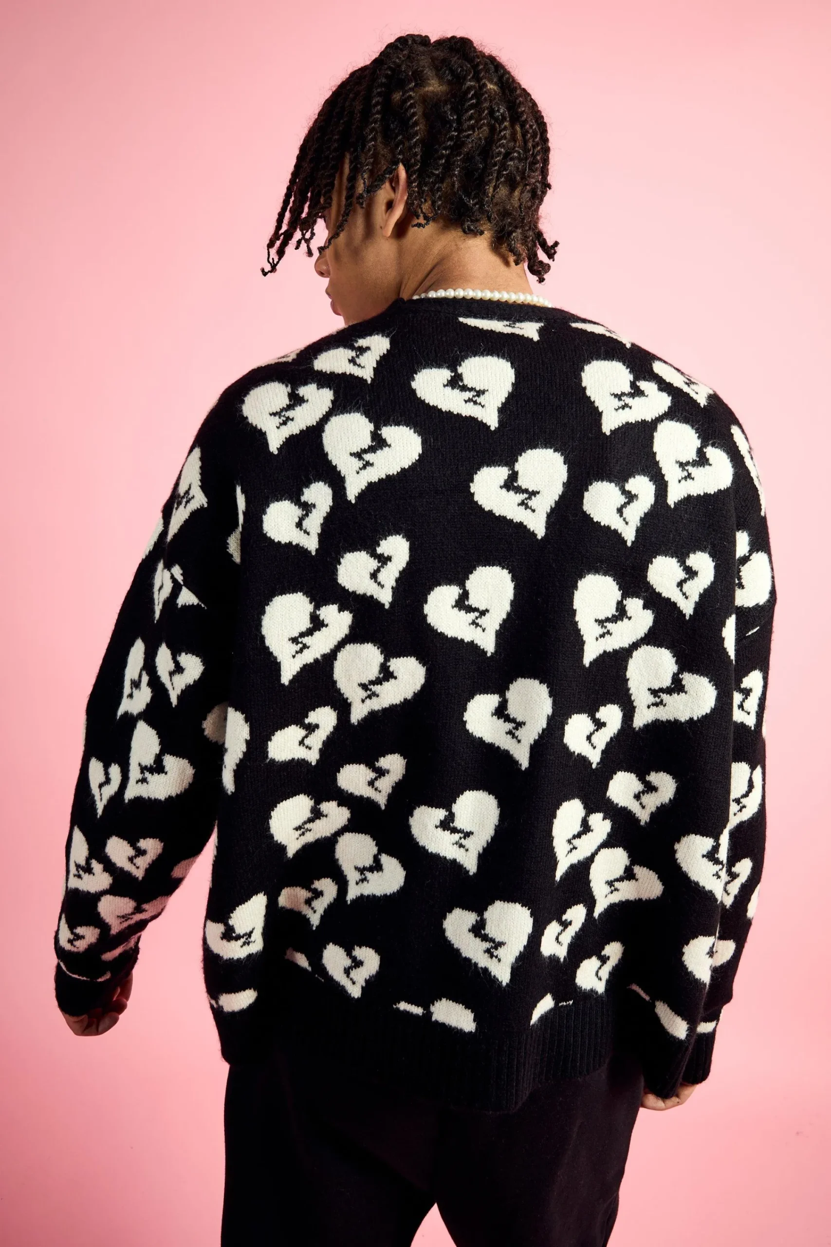 boohooMAN Oversized Fit Cardigan With All Over Print | UK| Knitwear