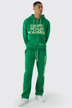 boohooMAN Oversized Fit Dept Homme Rope Drawcord Hooded Gusset Tracksuit | UK| Tracksuits