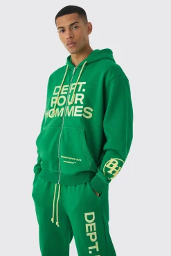 boohooMAN Oversized Fit Dept Homme Rope Drawcord Hooded Gusset Tracksuit | UK| Tracksuits