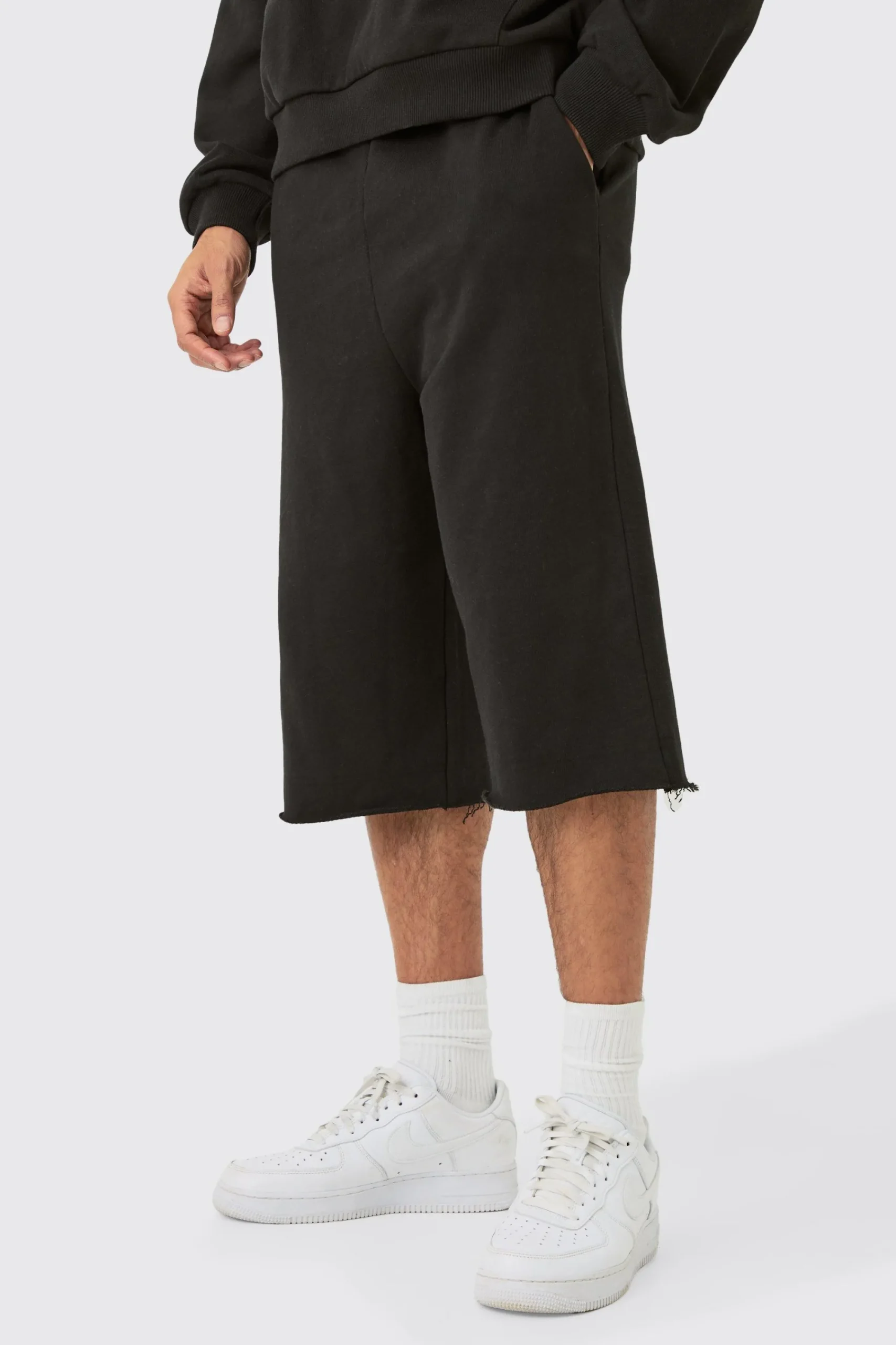boohooMAN Oversized Fit Heavyweight Jersey Jort | UK| Shorts