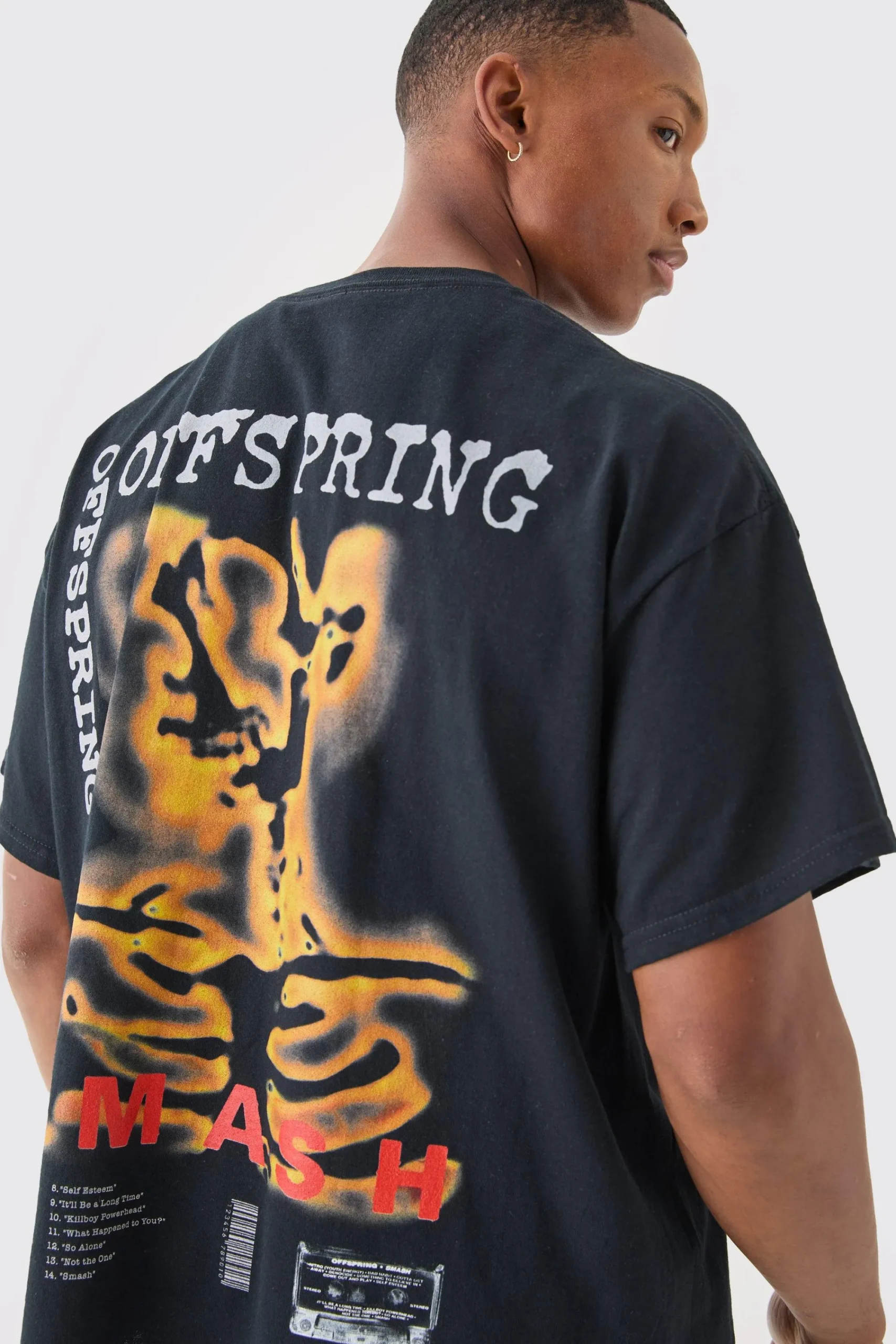 Oversized Fit The Offspring Band Boxy License T-shirt | UK^boohooMAN New