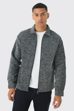 boohooMAN Oversized Fit Zip Through Textured Shirt | UK| Shirts
