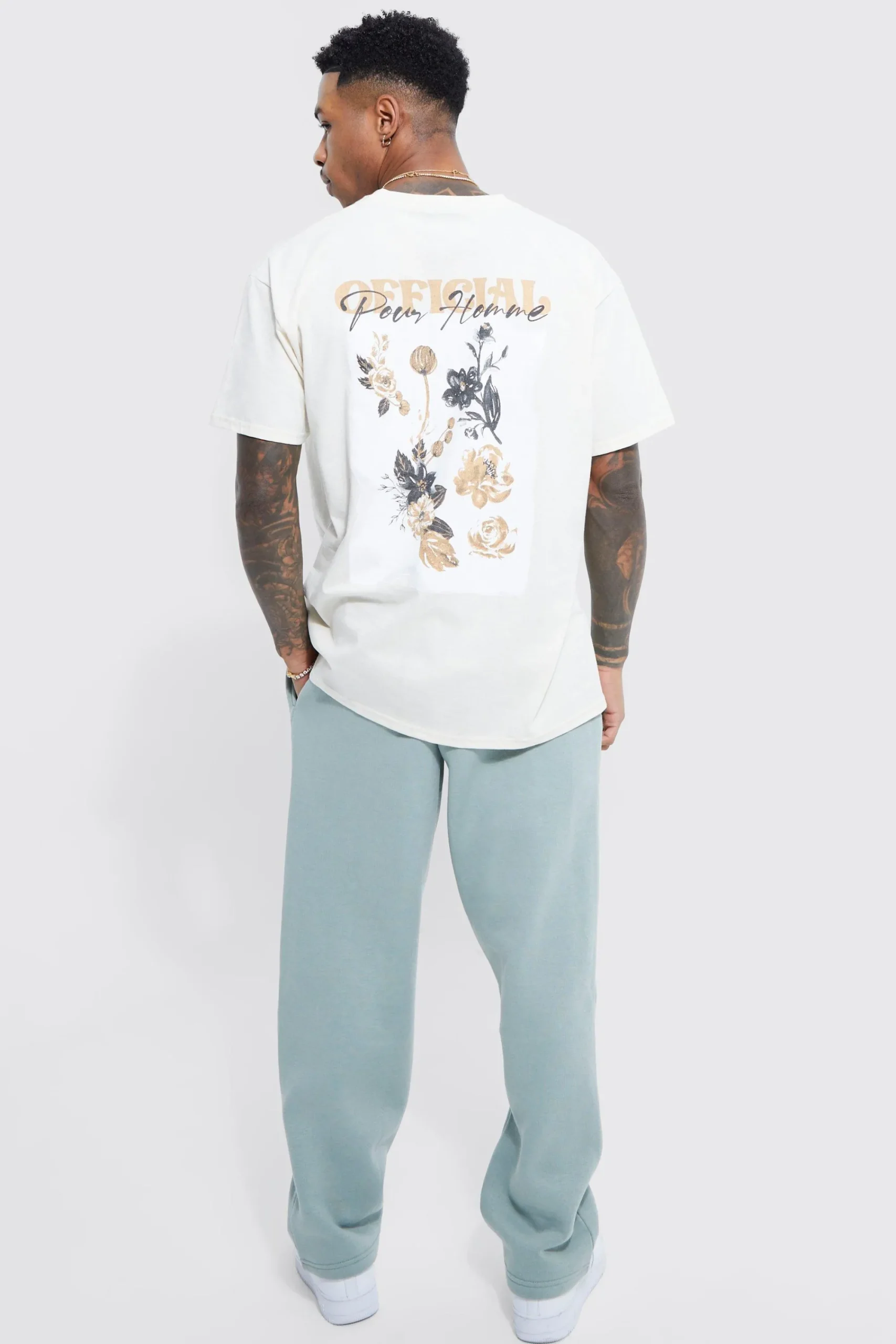 Oversized Floral Graphic T-shirt | UK^boohooMAN