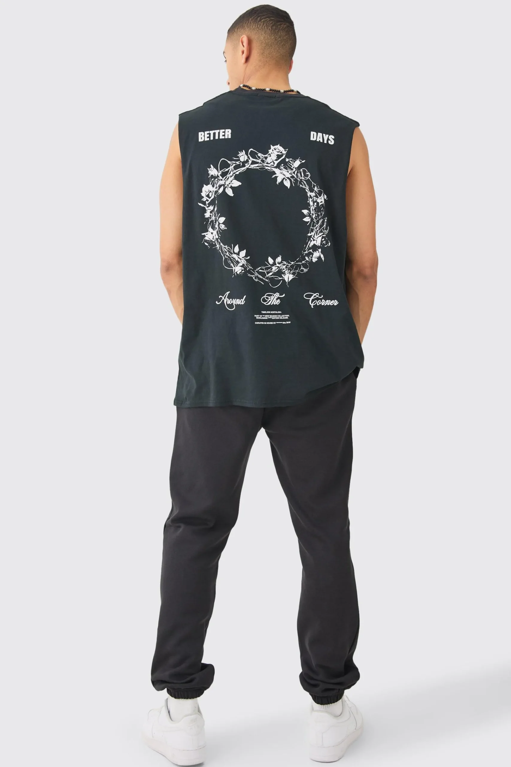 Oversized Floral Graphic Tank | UK^boohooMAN Sale