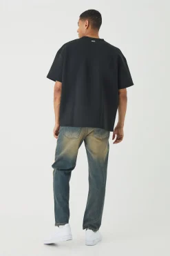 Oversized Floral Line Drawing Scuba T-shirt | UK^boohooMAN Clearance