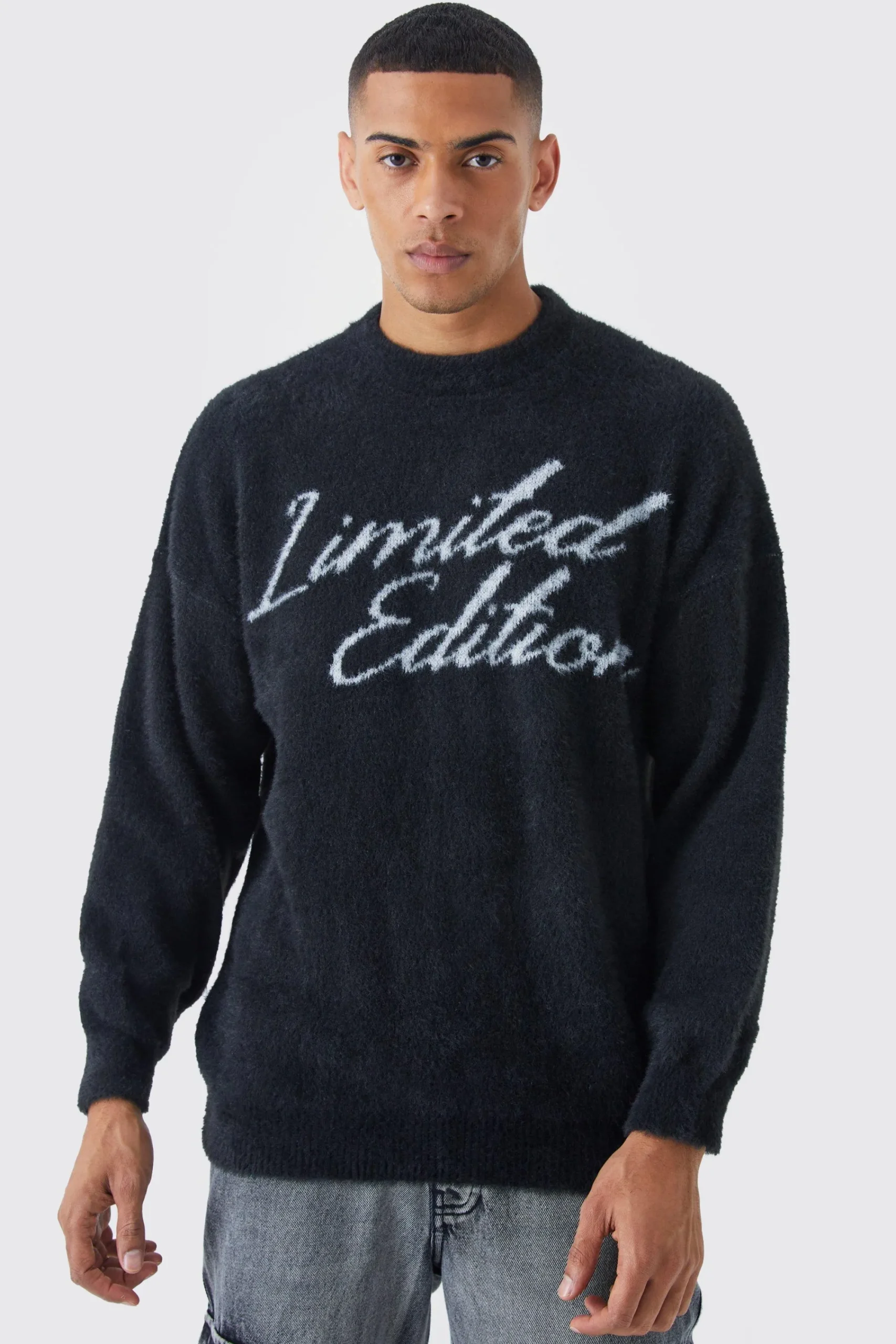 boohooMAN Oversized Fluffy Limited Edition Knitted Jumper | UK| Knitwear