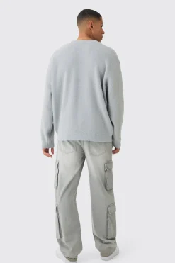 boohooMAN Oversized Fluffy Teddy Jumper In | UK| Knitwear